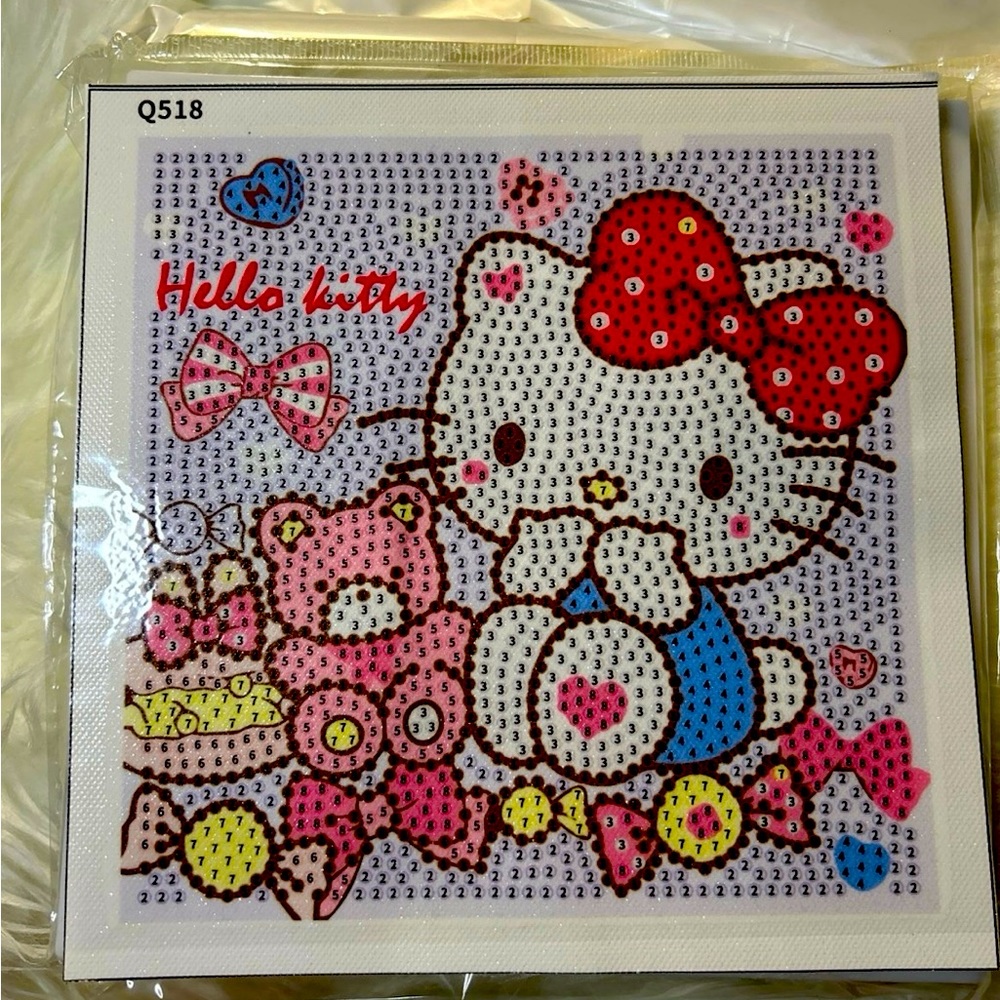 Hello Kitty Complete Diamond Mosaic Set with picture frame